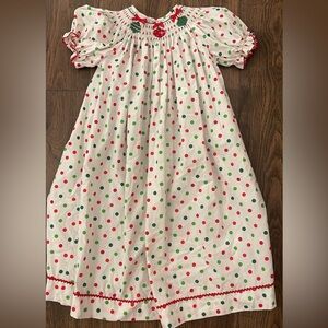 Christmas Smocked dress size 6 Southern Sunshine Kids